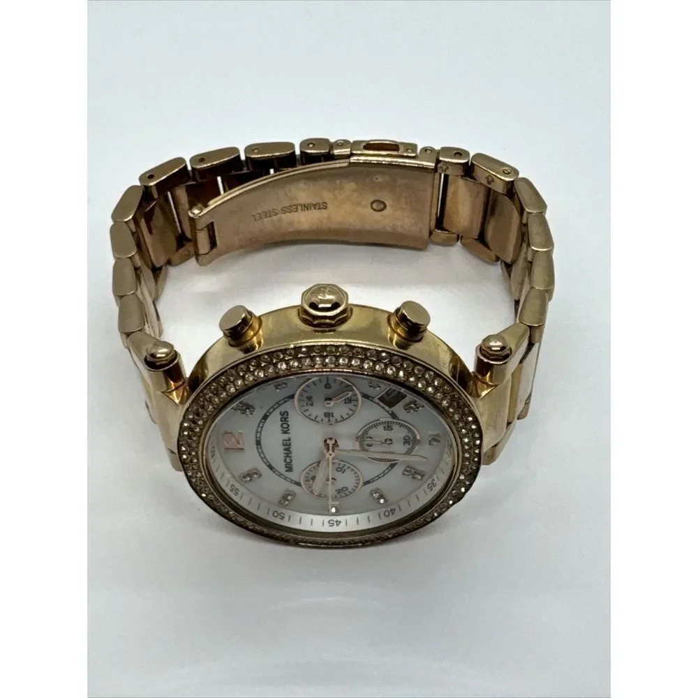 Michael Kors Parker MK5491 Women's Gold Stainless Steel Analog Dial Watch JNA449
